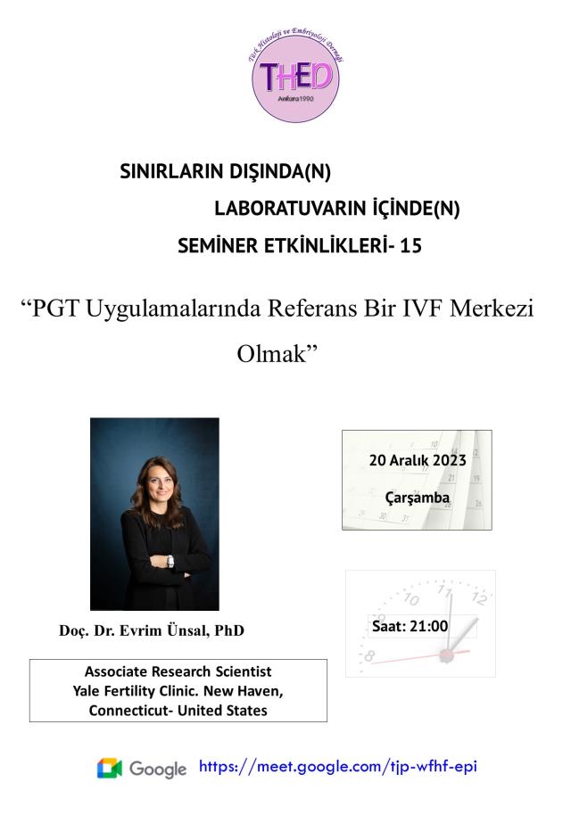 20.12.2023- PGT UYGULAMALARINDA REFERANS BİR IVF MERKEZİ OLMAK