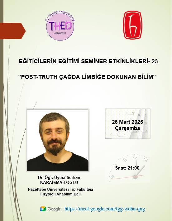 26.03.2025- POST-TRUTH ÇAĞDA LİMBİĞE DOKUNAN BİLİM